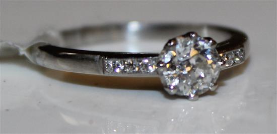 Platinum Solitaire 0.52 carat ring